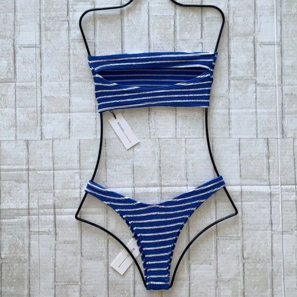 BOUND by Bond-Eye Cobalt Stripe SEEKER & SINNER Bikini Set - Picture 2 of 6
